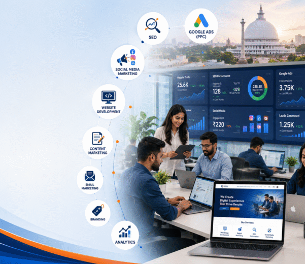 Digital Marketing Company in Nagpur providing SEO, Google Ads, Social Media Marketing, Website Development, branding, and lead generation services for businesses.