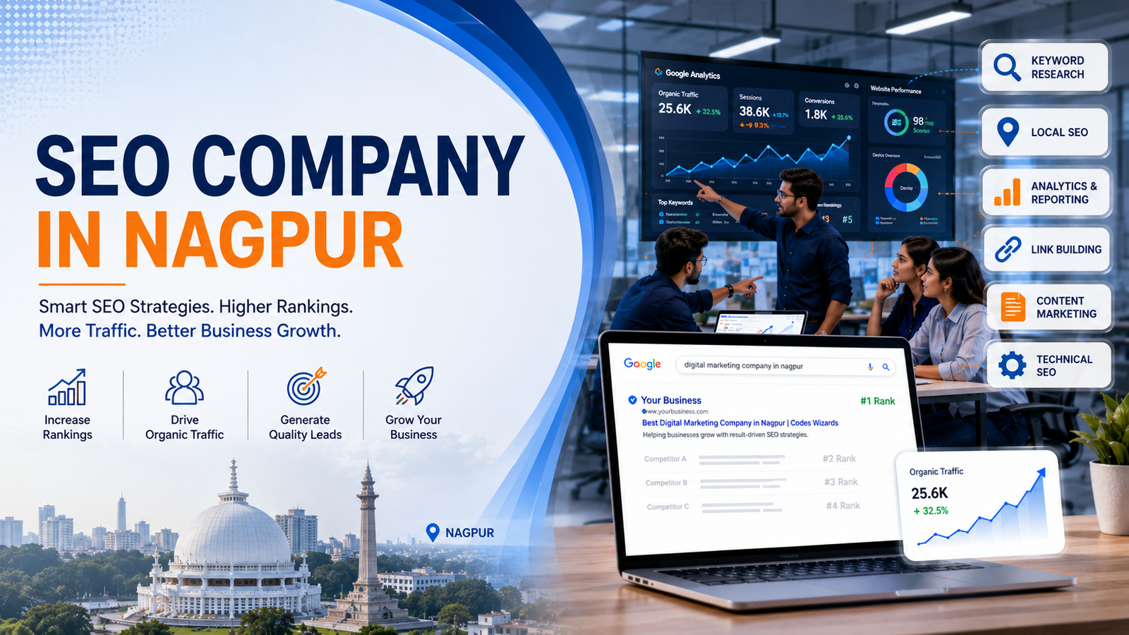 SEO Company in Nagpur providing professional SEO services, Local SEO, keyword research, website optimization, and Google ranking solutions for businesses.